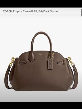 Deeply ISO!!COACH Dark Stone Leather Empire 28 Carryall Satchel